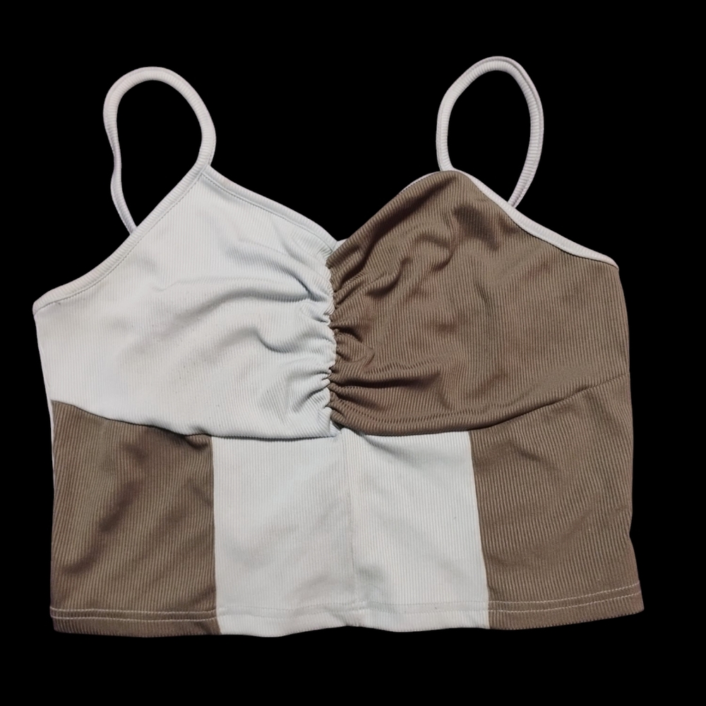 Two-Tone Ruched Women's Top